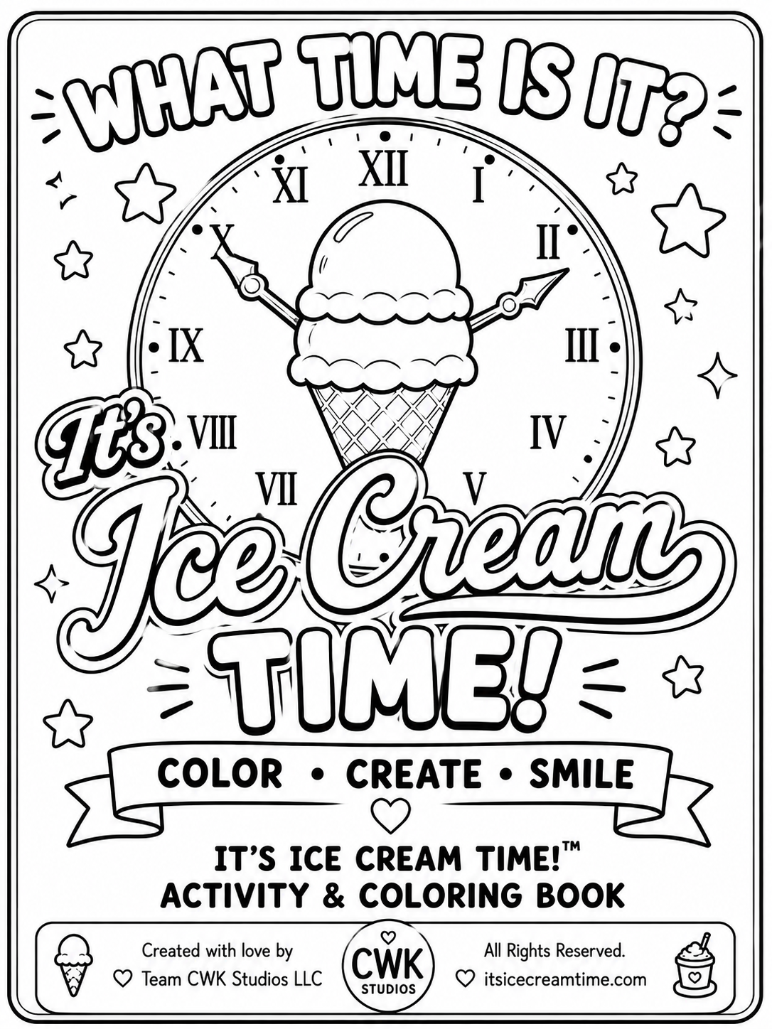 It's Ice Cream Time Activity & Coloring Book cover
